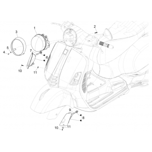 Koplamp - Knipperlichten voorzijde Vespa GTS 125 IE ABS Euro 4 2019