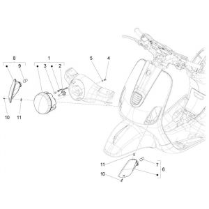 Koplamp - Knipperlichten voorzijde Vespa LX 50 2-takt AC
