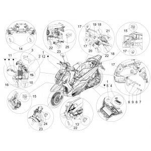 Kabelboom Piaggio Beverly 350 Sport Touring Euro 3 2013-2014