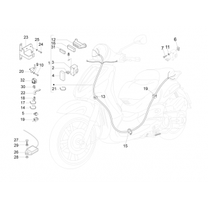 Kabelboom Piaggio Beverly 500 Euro 3 2007-2012