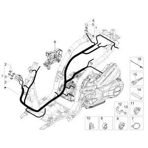 Kabelboom Piaggio Liberty 50 4-takt AC IGET 3V Euro 5