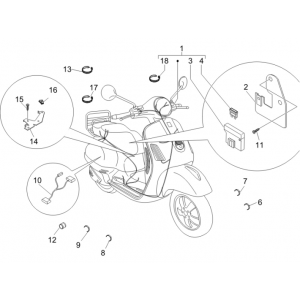 Kabelboom Vespa GTS 250 ie 2005-2009 (met ABS)