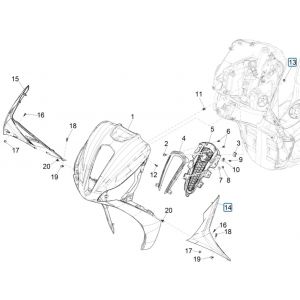 Voorkap Piaggio Medley 125 ABS Euro 5 2021-2022