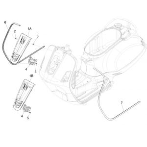 Afdekplaat voorkap Vespa GTS 125 IE ABS Euro 4 2016-2018