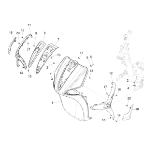 Voorkap Piaggio Liberty 50 4-takt AC IGET 3V Euro 5