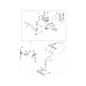 Remcilinder - Remleiding Yamaha Aerox 4-takt 2014