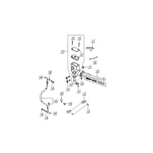 Remcilinder - Remhevel - Remleiding Kymco Dink 50 2-takt LC zilver