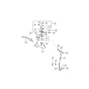 Remcilinder - Remhevel - Remleiding Kymco Sento 50 4-takt Spring Wit