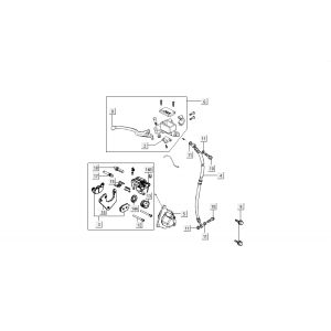 Remcilinder - Remhevel - Remleiding Kymco Super8 50 4-takt 2009→ zwart
