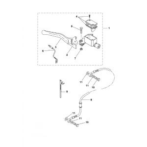 Remcilinder - Remhevel - Remleiding Yamaha Aerox 50 2-takt LC