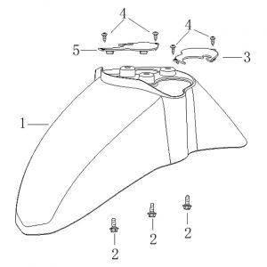 Voorspatbord AGM Supreme titanium