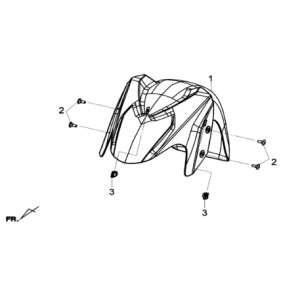 Voorspatbord Sym Joymax 300I ABS E3 2014-2016 White (WH-300P)