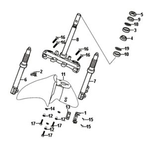 Voorspatbord Sym Symphony ST Euro 4 Blue
