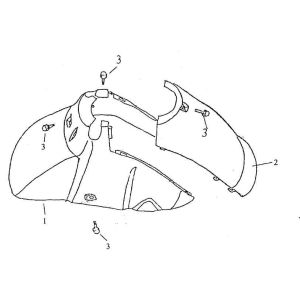Voorspatbord Turbho RG50 donkerblauw