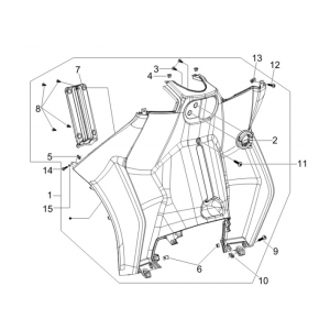 Beenschild Piaggio MP3 300 LT Sport 2009-2014
