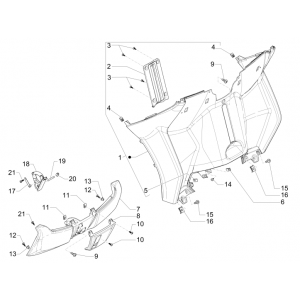 Beenschild Piaggio MP3 500 LT Business 2014-2016
