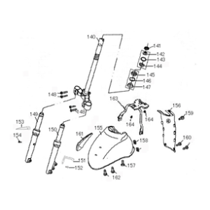 Voorvork - Balhoofdstel - Voorspatbord BTC Old Classic mat antraciet