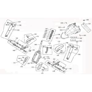 Voorvork - Balhoofdstel - Voorspatbord Edwards Tomorrow Legend rood