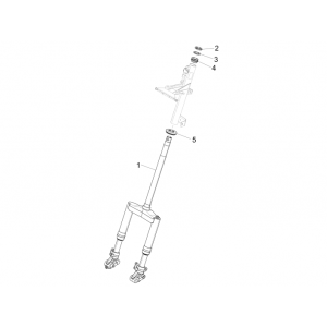 Voorvork - Balhoofdstel  Piaggio NRG Power DD 50 2-takt LC 2007-2017