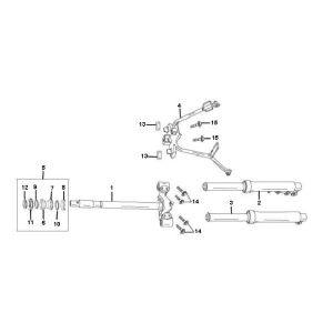 Voorvork - Balhoofdstel Berini Speedy 4-takt
