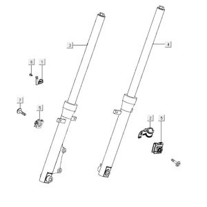 Voorvork - Balhoofdstel Kymco K-Pipe 125