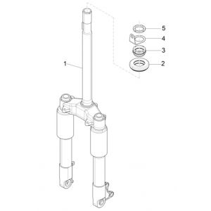 Voorvork - Balhoofdstel Piaggio Zip (Euro 4 injectie IGET)