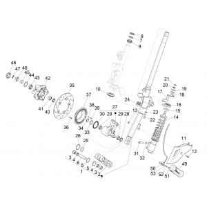 Voorvork - Balhoofdstel Vespa Sprint 125 3V IE ABS Euro 5 2021