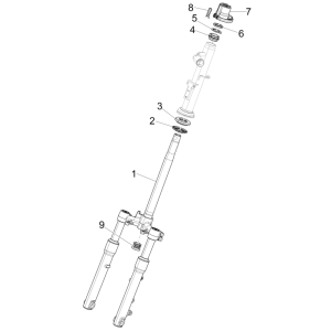 Voorvork - Balhoofdstel Piaggio Liberty 50 4-takt AC IGET 3V Euro 5