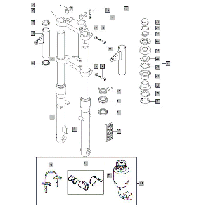 Voorvork Tomos FLEXER XL (45KMH) (K8-L0)