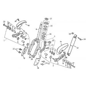 Voorvork - Balhoofdstel Turbho RG50 roze