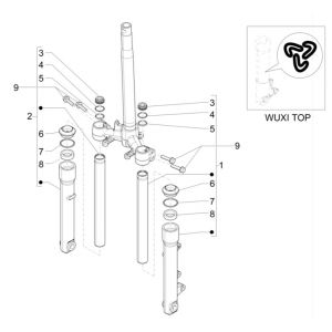 Voorvork (Wuxi Top) Piaggio Liberty 125 IGET 3V ABS Euro 5