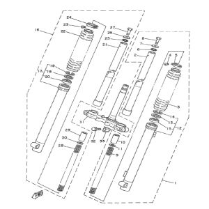Voorvork Yamaha DT-50 MX