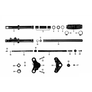 Voorvork Zundapp KS 50 530-010, 011, 012, 014 en 500