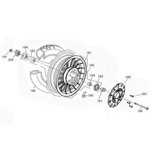 Voorwiel AGM SP50 wit