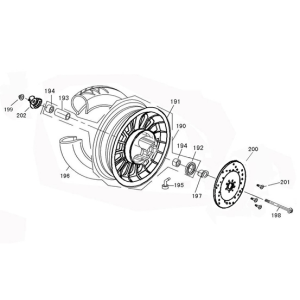 Voorwiel AGM VX 125 zilver