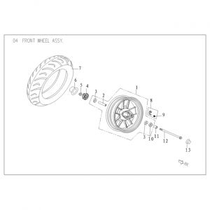 Voorwiel AGM VX50 plus 12"