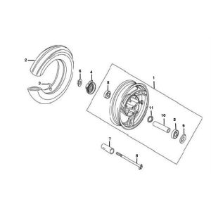 Voorwiel Berini Speedy 4-takt