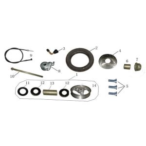 Voorwiel China LX antraciet