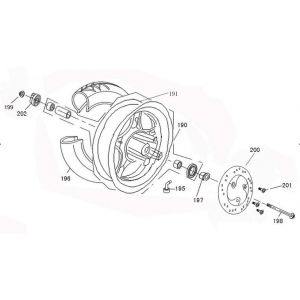 Voorwiel China R8 flat mat antraciet