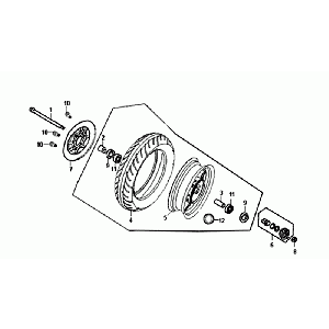 Voorwiel Sym Orbit II Euro 4 Mat Gray