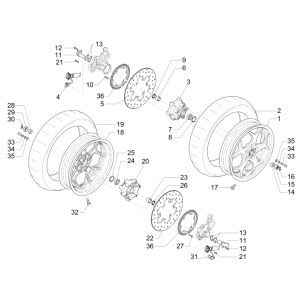 Voorwiel Piaggio MP3 500 LT Business 2014-2016