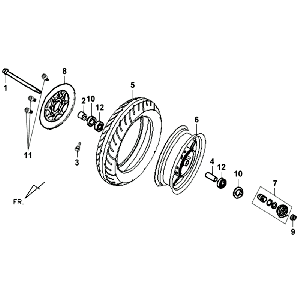 Voorwiel Sym Orbit II (WH8018P) white