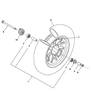 Voorwiel Yamaha Bw's 2-takt