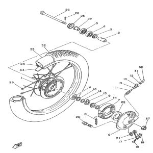 Voorwiel Yamaha DT-50 MX