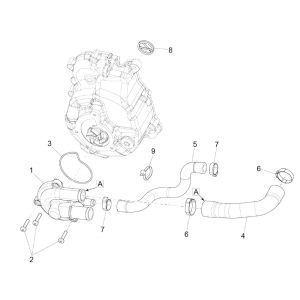 Waterpomp Vespa GTS 300 HPE 4V IE ABS Euro 4 2019