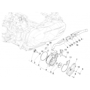 Waterpomp Vespa GTS 125 IE ABS Euro 4 2019