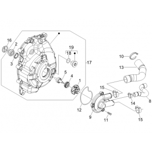 Waterpomp Vespa GTS 250 ie 2005-2009 (met ABS)