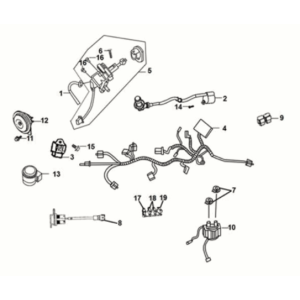 Whire harness Sym Fiddle IV 125i AC CBS E5 2020-2021