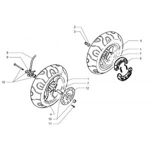 Voorwiel - Achterwiel - Remschijf - Remschoenen Beta Ark-k 50 2-takt AC zilver