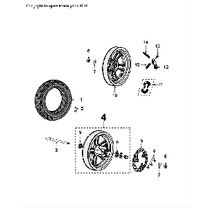 Voorwiel - Achterwiel Peugeot Speedfight 4 50 2-takt LC wit